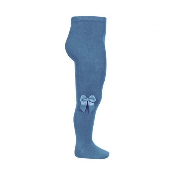 Blue Kids Tights with Bow - Picture 1 of 4